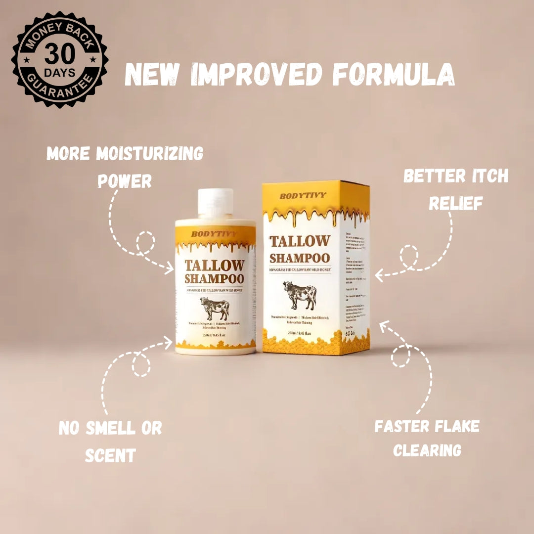 Organic Beef Tallow Shampoo • Buy One at 50% + Get Another Free Shampoo & Tallow Conditioner