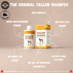 Organic Beef Tallow Shampoo • Scalp Barrier Repair