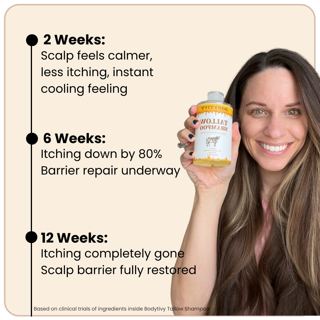 Natural Beef Tallow Plus Shampoo • Scalp Barrier Repair • Free Gifts