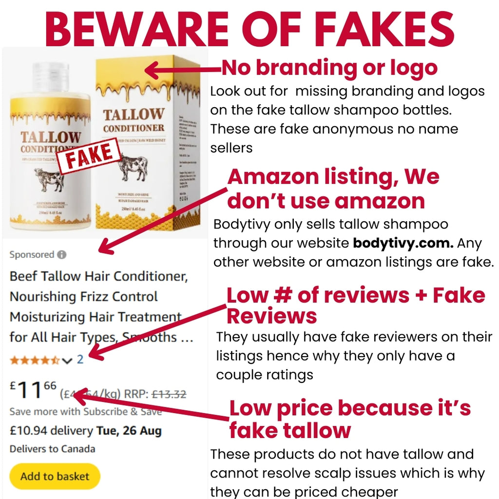 Natural Beef Tallow Plus Shampoo • Scalp Barrier Repair • Free Gifts